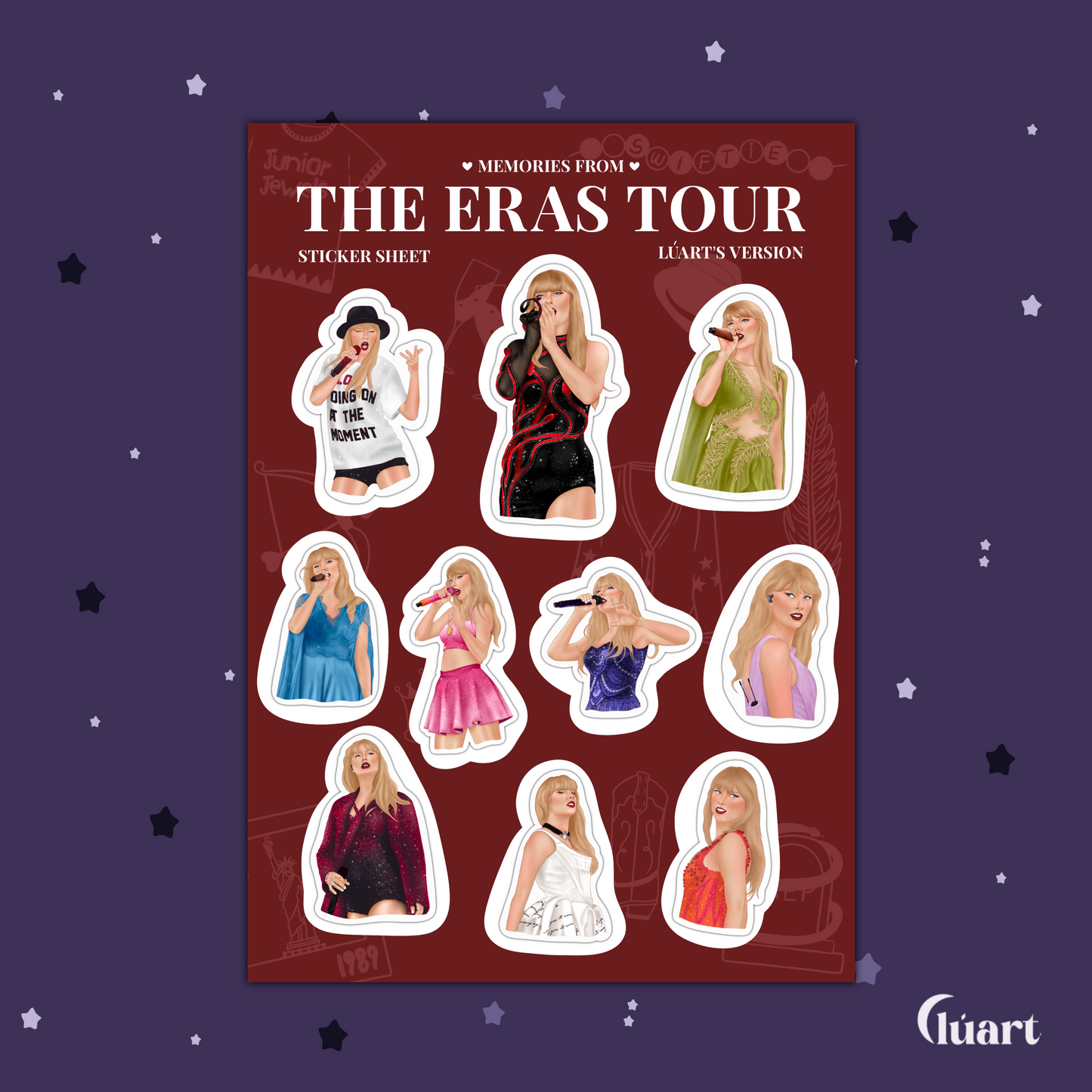 Sticker Sheets The Eras Tour