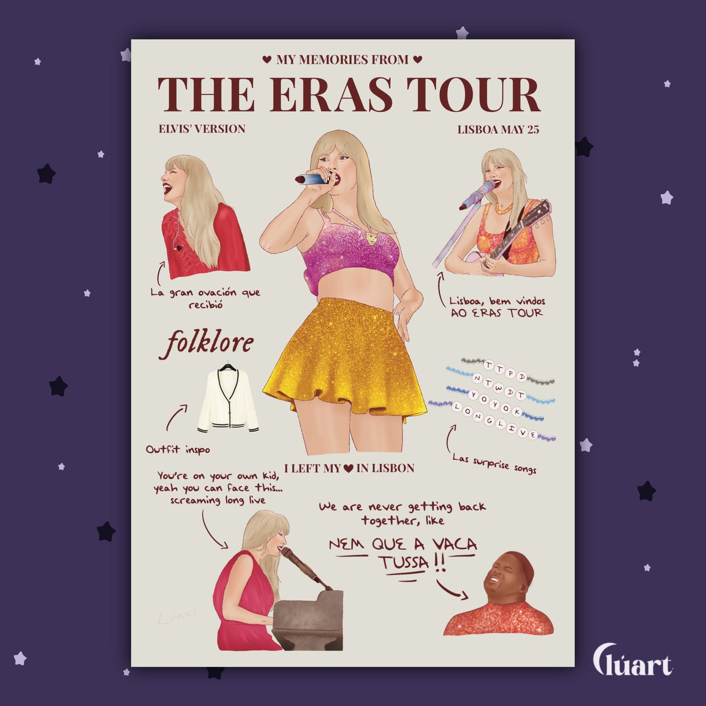 Print personalizable The Eras Tour Lisboa