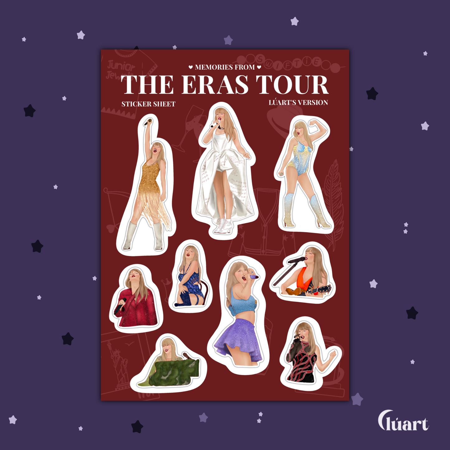 Sticker Sheets The Eras Tour