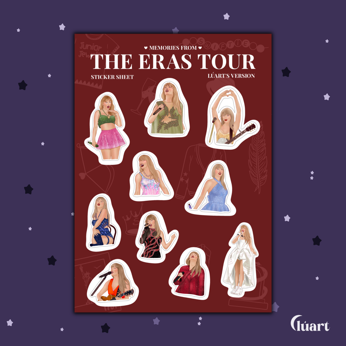 Sticker Sheets The Eras Tour