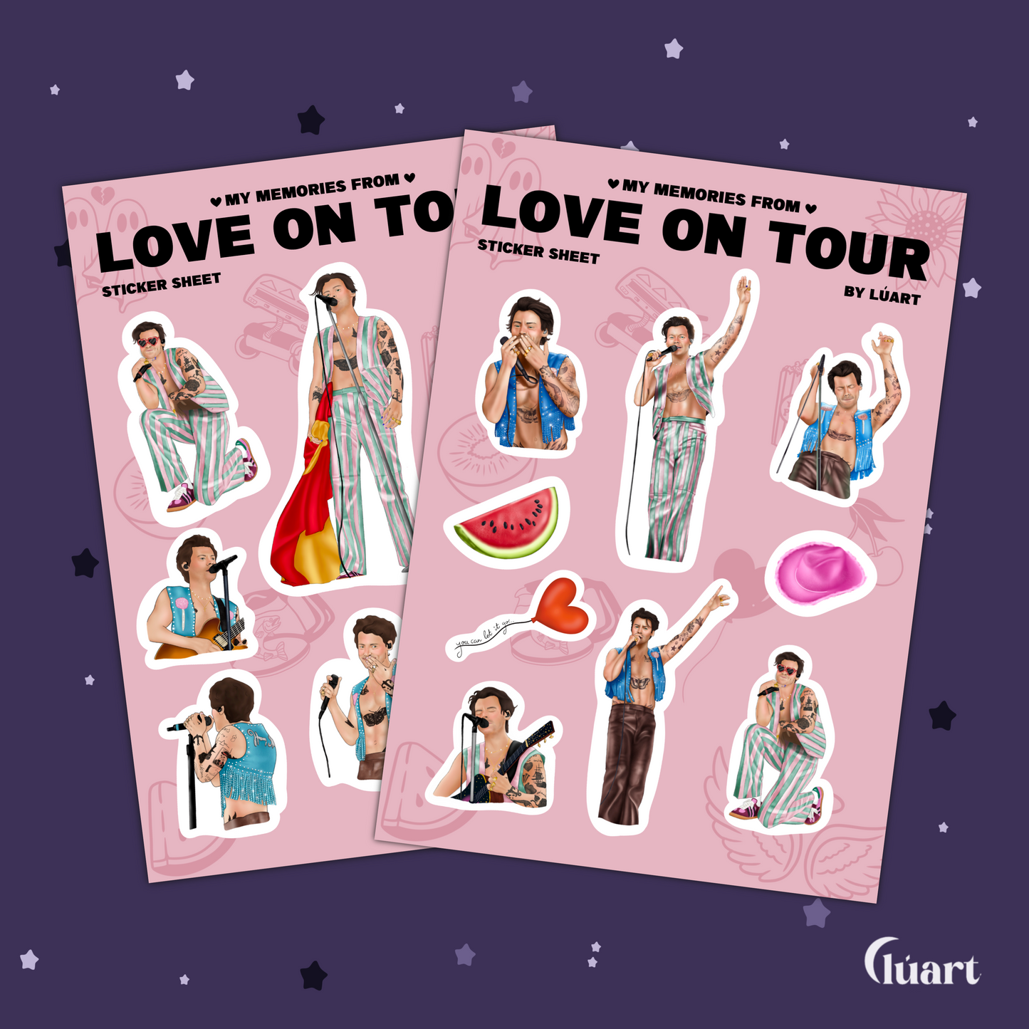 Sticker Sheets Love On Tour