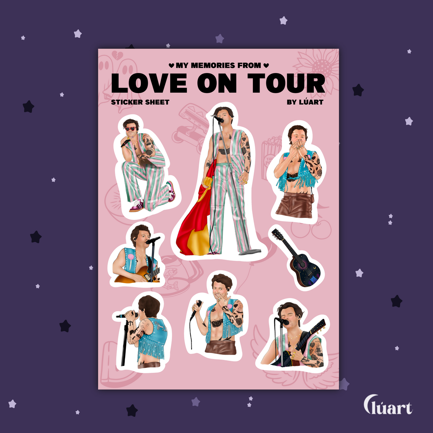 Sticker Sheets Love On Tour