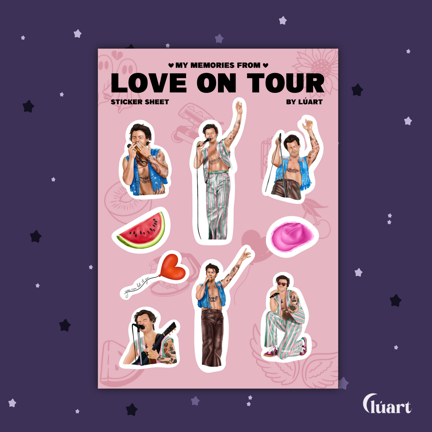 Sticker Sheets Love On Tour